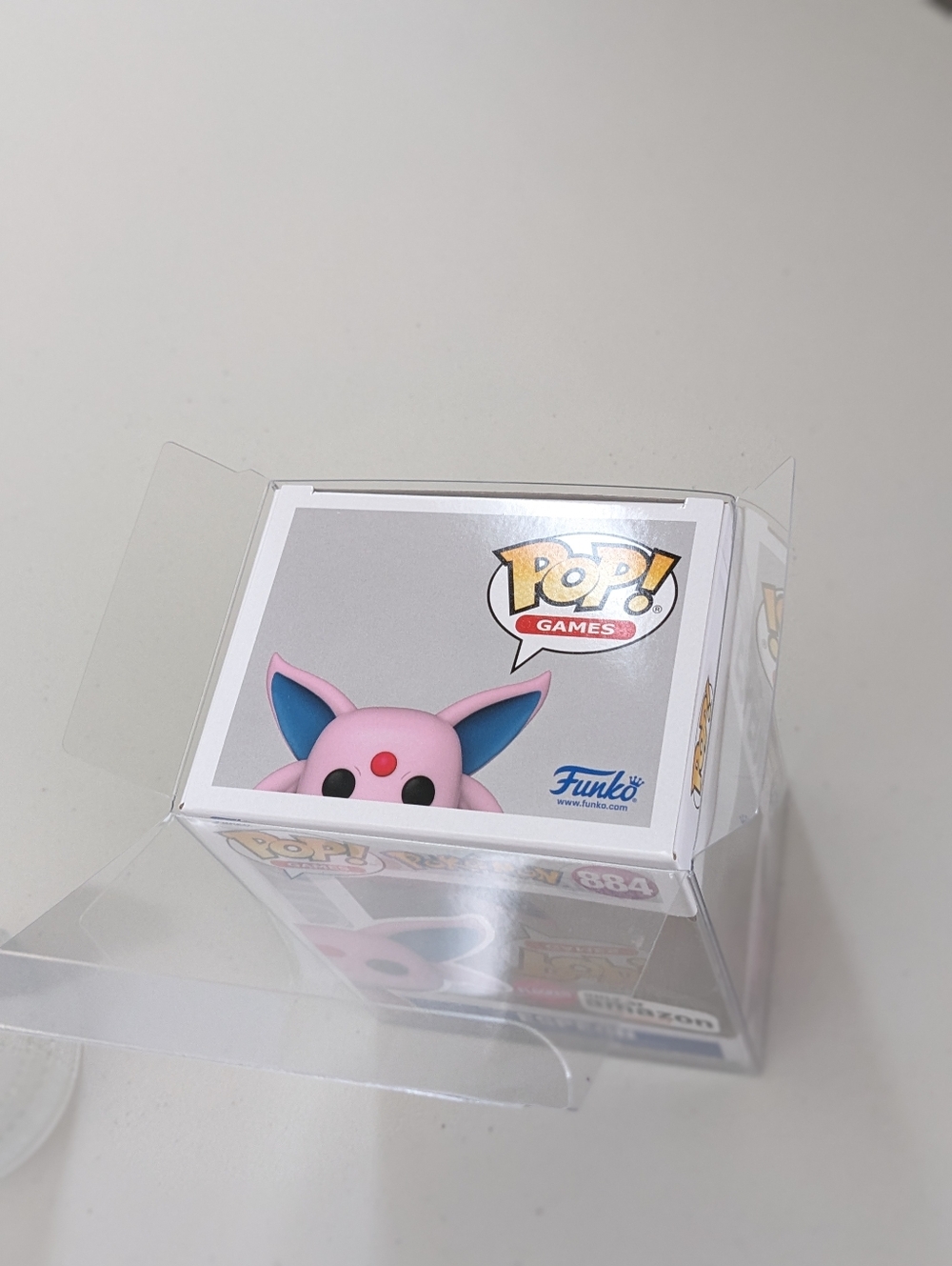 NEW Funko Espeon Flocked Amazon Exclusive Funko Pop 884 Pokemon Eevee evolution - Picture 4 of 14